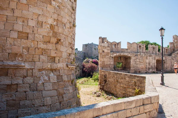 Μεσαιωνικό Παλάτι Του Μεγάλου Δασκάλου Των Ιπποτών Της Ρόδου Επίσης — Φωτογραφία Αρχείου