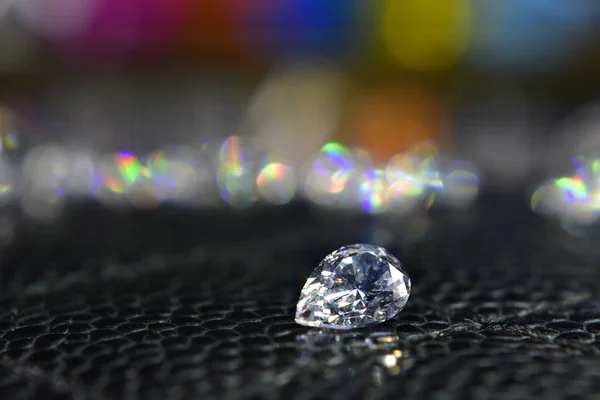 Beaux Diamants Clairs Brillantsest Diamant Rare Cher — Photo