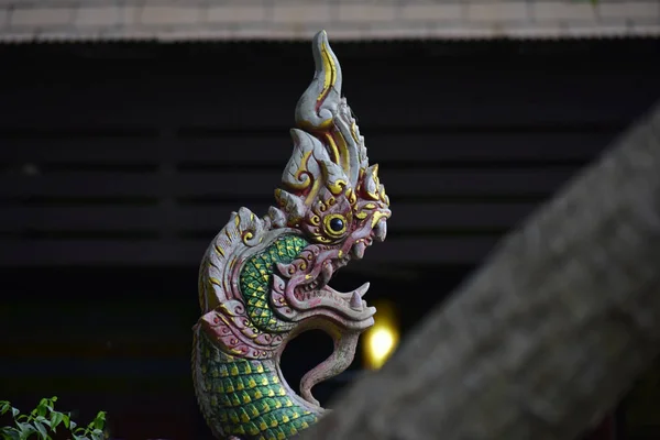 Naga Statue Beautiful Powerful Craft Thai People Perfectly Designed — Stock Photo, Image