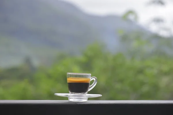 Caffè Nero Caffè Caldo Che Può Bere Avere Assaggio Caffè — Foto Stock