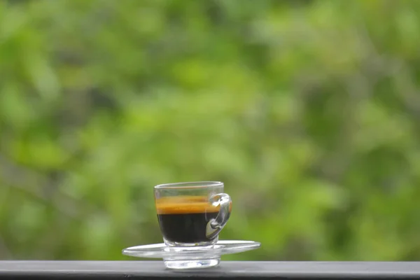 Caffè Nero Caffè Caldo Che Può Bere Avere Assaggio Caffè — Foto Stock