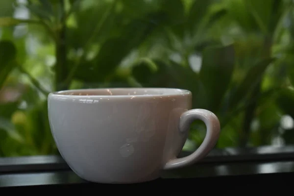 Ζεστός Καφές Χαλαρωτικό Αγχωτικό Πίνοντας Καφέ — Φωτογραφία Αρχείου