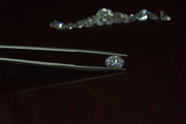 Hermoso Diamante Que Hermoso Brillante Claro Limpio Hecho Lujoso — Foto de Stock