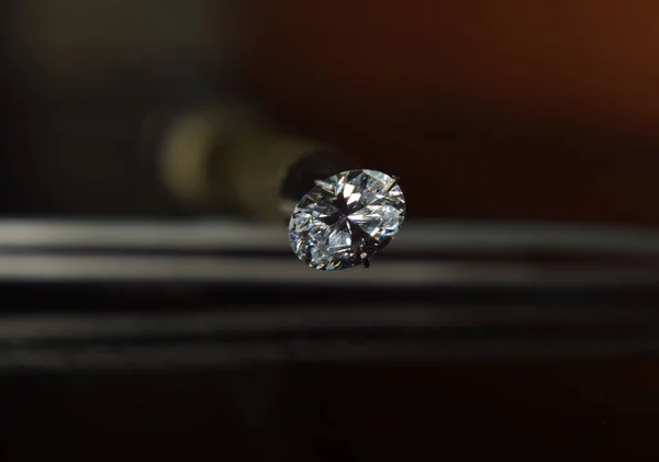 Lindo Diamante Que Bonito Brilhante Claro Limpo Feito Luxuoso — Fotografia de Stock