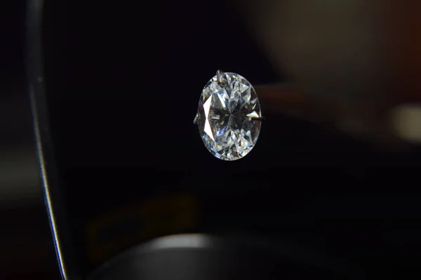 Hermoso Diamante Que Hermoso Brillante Claro Limpio Hecho Lujoso — Foto de Stock