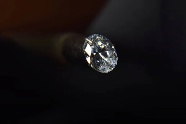 Hermoso Diamante Que Hermoso Brillante Claro Limpio Hecho Lujoso — Foto de Stock