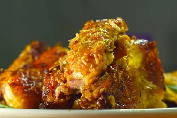 Gegrilltes Hühnchen Ist Ein Beliebtes Gericht Weil Duftet Und Köstlich — Stockfoto