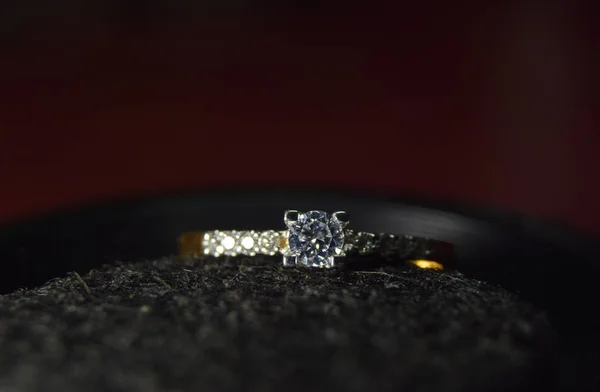 Biżuteria Diament Luksus Pierścień — Zdjęcie stockowe