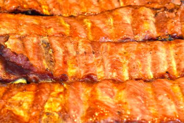 Izgara Domuz Kaburga Kokulu ve lezzetli ızgara olmak popüler kemiğe bağlı bir domuz eti çok lezzetli