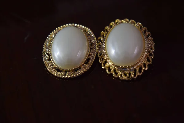 Perlas Reales Una Perla Natural Que Proviene Conchas Tiene Color — Foto de Stock