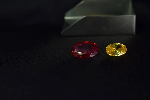 Rubis Est Gemme Rouge Belle Par Nature Pour Fabrication Bijoux — Photo