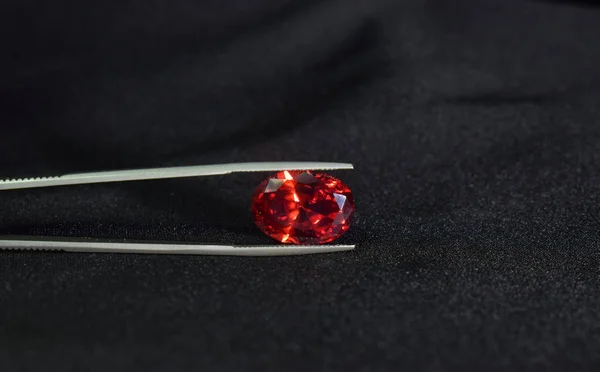 Rubis Est Gemme Rouge Belle Par Nature Pour Fabrication Bijoux — Photo