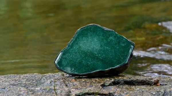 Groene Jade Lumpy Dat Zeldzaam Duur Maken Sieraden — Stockfoto