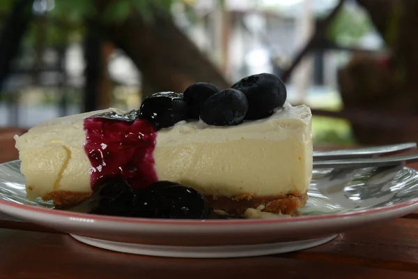 Пирог Черничный Пирог Вкусный Сладкий Десерт — стоковое фото