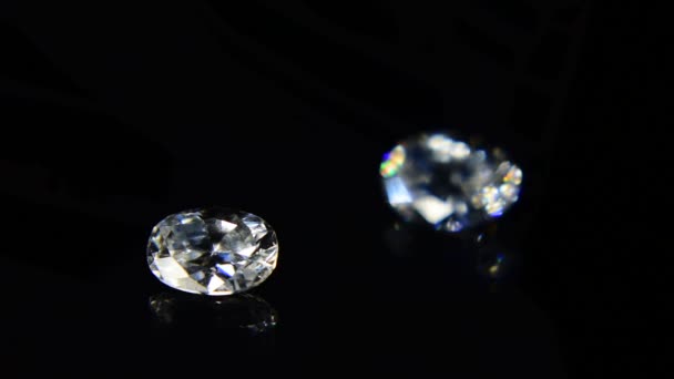 Vybrané Diamanty Symetrické Krásné Pro Výrobu Šperků — Stock video
