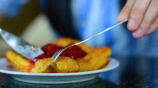 Tortul Este Tort Afine Este Desert Dulce Delicios — Videoclip de stoc