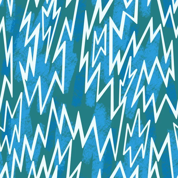 Thin zig zag lines seamless pattern. Abstract geometric elements. Artistic lines background. Grunge texture with painted brush strokes. Fashion design for textile, fabric, sportswear and any surface.