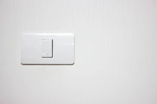 Switch Turn White Light White Background — Stock Photo, Image
