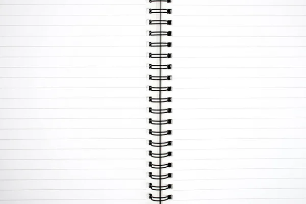 Tom anteckningsbok med vit textur och rutnätslinjer med kopierings utrymme — Stockfoto