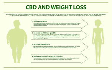 CBD and Weight Loss horizontal infographic clipart