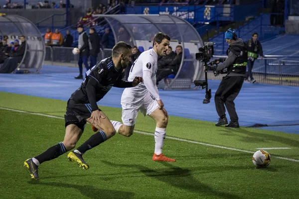 Zagreb Croatia Fevereiro 2019 Uefa Europa League 2018 2019 Gnk — Fotografia de Stock