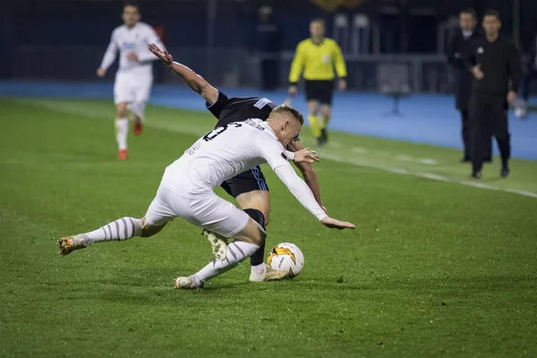 Zagreb Croatia Fevereiro 2019 Uefa Europa League 2018 2019 Gnk — Fotografia de Stock