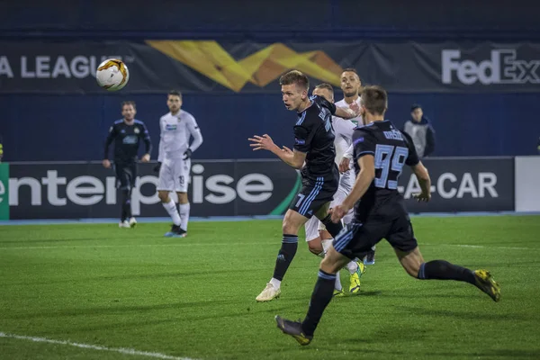 Zagreb Croatia Fevereiro 2019 Uefa Europa League 2018 2019 Gnk — Fotografia de Stock