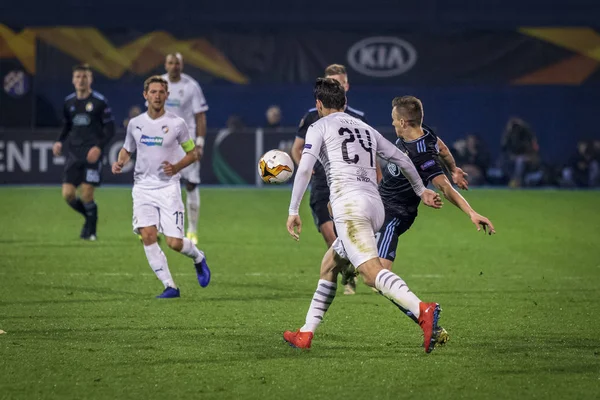 Zagreb Croatia Fevereiro 2019 Uefa Europa League 2018 2019 Gnk — Fotografia de Stock