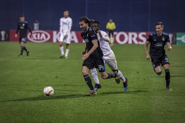 ザグレブ クロアチア 2019年2月21日 Uefa Europa League 2018 2019 Gnk Dinamo対Viktoria — ストック写真