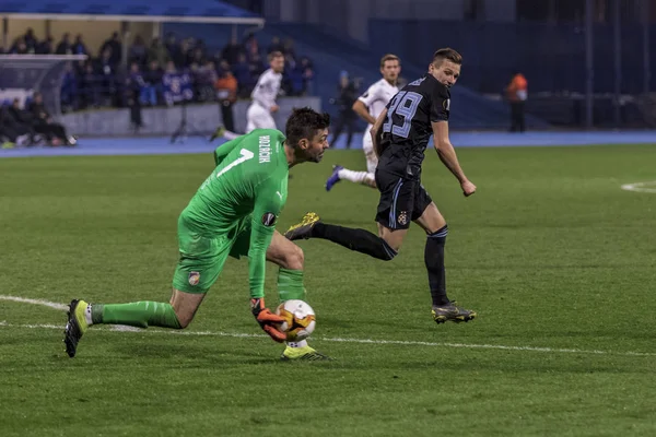 Zagreb Croatia Fevereiro 2019 Uefa Europa League 2018 2019 Gnk — Fotografia de Stock