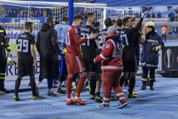 Zagreb Croatia Fevereiro 2019 Uefa Europa League 2018 2019 Gnk — Fotografia de Stock