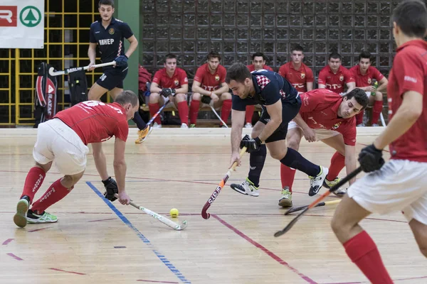 Zelina Croacia Enero 2018 Croatia Indoor Cup 2018 Partido Hockey —  Fotos de Stock