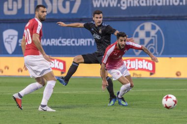 ZAGREB, CROATIA - JULY 24, 2018: UEFA Champions League match between GNK Dinamo Zagreb and Hapoel Beer-Sheva FC (5-0). Amer GOJAK (14)