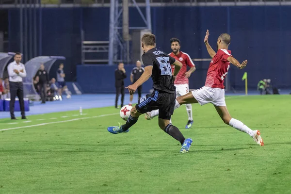 Zagreb Croatia Julho 2018 Partida Liga Dos Campeões Uefa Entre — Fotografia de Stock