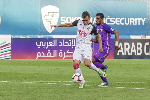 克罗地亚萨格勒布 2018年7月31日 阿拉伯俱乐部冠军杯 Arab Club Champions Cup Ain Setif 行动中的玩家 — 图库照片