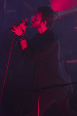 ZAGREB, CROATIA - APRIL 17, 2018: Editors band from England on stage in Tvornica kulture 