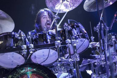 Zagreb, Hırvatistan - 09 Mart 2018: Amerikalı rock grubu Toto The Sun Tour 'da 40 Seyahate çıktı. 