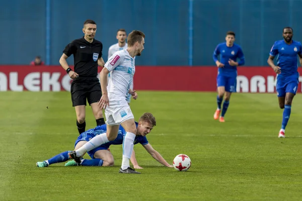 Zagreb Kroatien April 2018 Kroatiens Första Fotbollsmatch Mellan Gnk Dinamo — Stockfoto