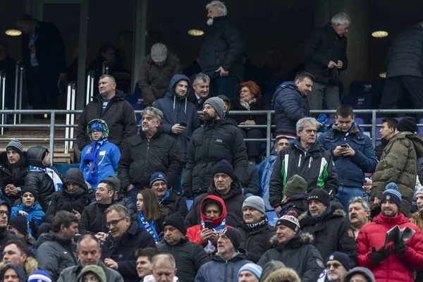 Zagreb Croacia Febrero 2018 Primer Partido Liga Croata Fútbol Entre — Foto de Stock