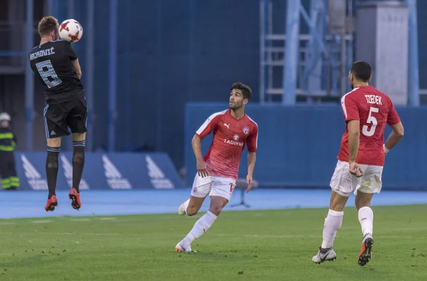 Zagreb Croatia Julho 2018 Partida Liga Dos Campeões Uefa Entre — Fotografia de Stock