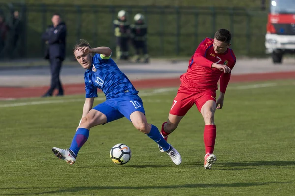 Velika Gorica Chorvatsko Březen 2018 Kvalifikace Mistrovství Evropy Letech Zápas — Stock fotografie