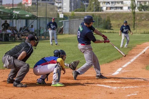 Karlovac Croatia May 2018 Euro Interleague Baseball Match Baseball Club — Stock Photo, Image