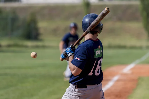 Karlovac Croatia Maio 2018 Euro Interleague Baseball Match Baseball Club — Fotografia de Stock