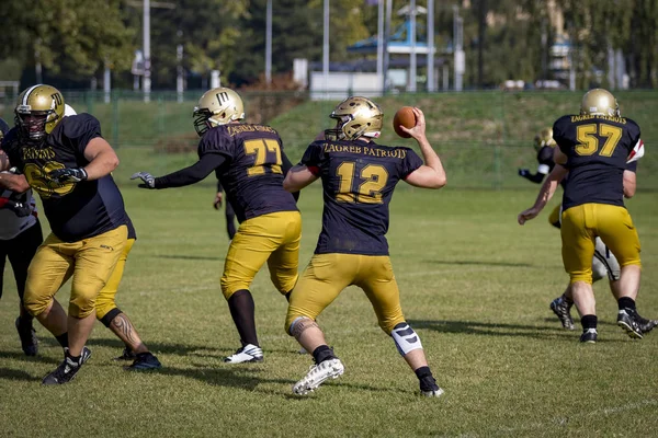 Zagreb Hırvatistan Ekim 2018 Hırvat Futbol Ligi Zagreb Patriots Saraybosna — Stok fotoğraf