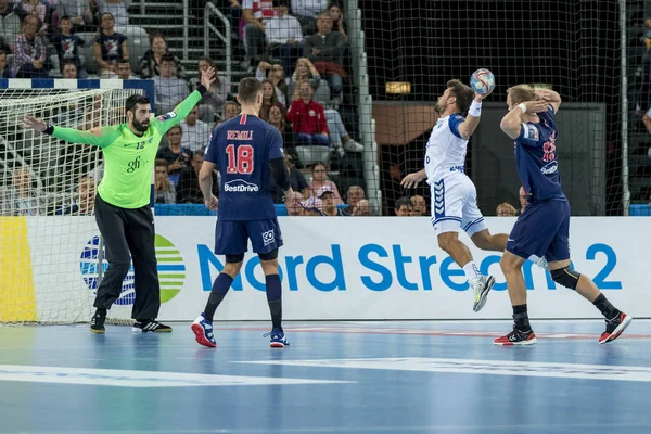 Zagreb, Hırvatistan - 29 Eylül 2018: Ehf man 's Championship League. PD Zagreb, Paris Saint-Germain 'e karşı. Horvat Zlatko (18))