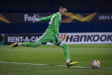 Zagreb, Hırvatistan - 20 Eylül 2018: Uefa Avrupa Ligi 2018 / 2019, Gnk Dinamo vs. Sk Fenerbahçe. Eylemde Harun Tekin (35))