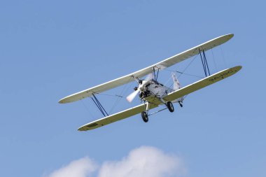 Velika Gorica, Hırvatistan - 19 Mayıs 2018: Airvg 2018 Airshow. Airvg 2018 Airshow sırasında uçuş sırasında II Dünya Savaşı'ndan Polikarpov Po-2 uçağı.