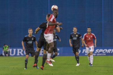 ZAGREB, CROATIA - JULY 24, 2018: UEFA Champions League match between GNK Dinamo Zagreb and Hapoel Beer-Sheva FC (5-0). John OGU (30)