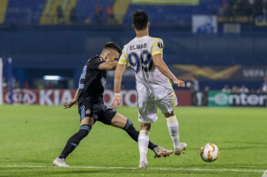 Zagreb, Hırvatistan - 20 Eylül 2018: Uefa Avrupa Ligi 2018 / 2019, Gnk Dinamo vs. Sk Fenerbahçe. Eylem Eljif Elmas (99))