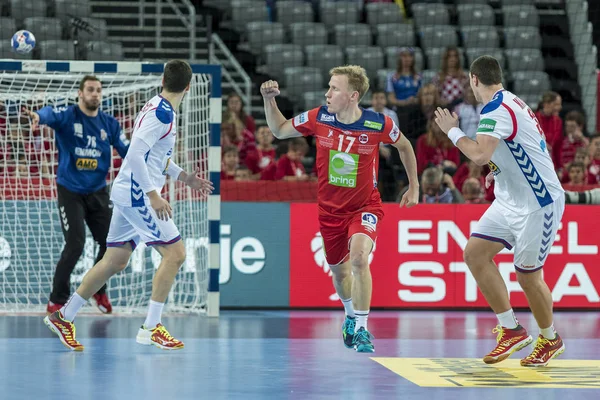 Záhřeb Chorvatsko Ledna2018 Mistrovství Evropy Házené Mužů Hlavní Kolo Ehf — Stock fotografie